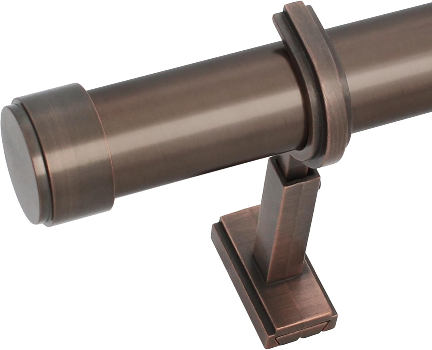 BlastHome® Non-Adjustable Luxury Curtain Rods for Windows, 1 ¼” Rod Set, 9 foot Fixed Length (Two Rods Connect for a Seamless Look), Oil Rubbed Bronze